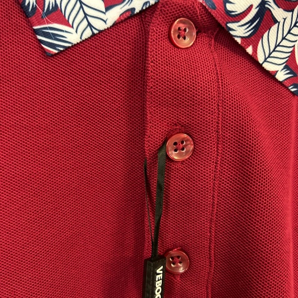 Men’s Burgundy Long Sleeves Shirt Size 3XL - Picture 4 of 9